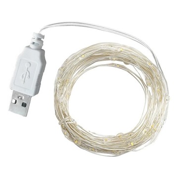СВЕТОДИОДНЫЕ РОЖДЕСТВЕНСКИЕ гирлянды-ЦЕПОЧКА РОЖДЕСТВЕНСКАЯ ЕЛКА USB 100LED 10м 6500К