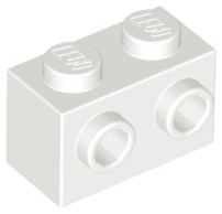 5 szt LEGO 11211 White Brick 1 x 2 Studs on Side