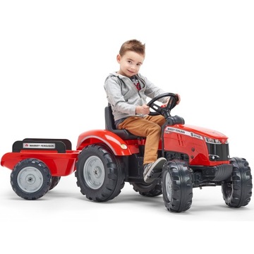ПЕДАЛЬНЫЙ ТРАКТОР FALK MASSEY FERGUSON С ПРИЦЕПОМ КРАСНЫЙ