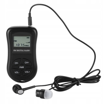 MINI RADIO PRZENOŚNE DSP LCD SŁUCHAWKAMI