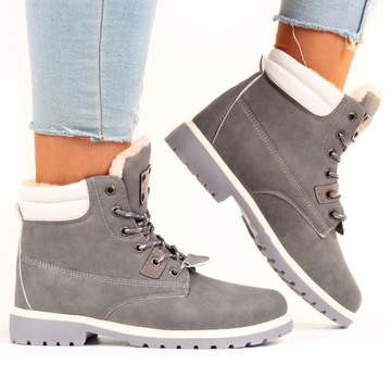 BUTY ZIMOWE OCIEPLANE TRAPERY BOTKI TIMBERKI