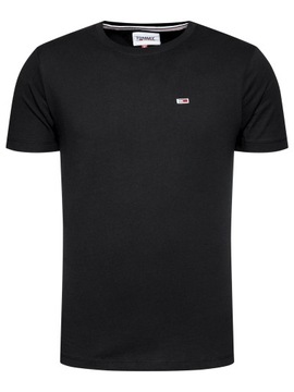 koszulka meska tommy hilfiger jeans tshirt czarna małe logo