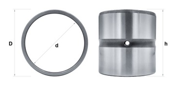 ПОДШИПНИК Скольжения HRC ВТУЛКА Скользящая С ПАЗАМИ 40x50x50