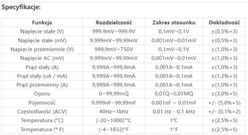 Miernik Multimetr cyfrowy OSCYLOSKOP 2w1 ANENG AOS02 PRO BATERIA 2000mAh