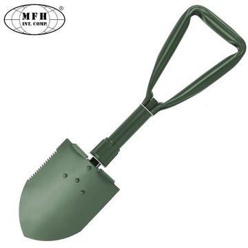 Складная военная лопата MFH Green OLIV Field Shovel с чехлом +Бесплатно