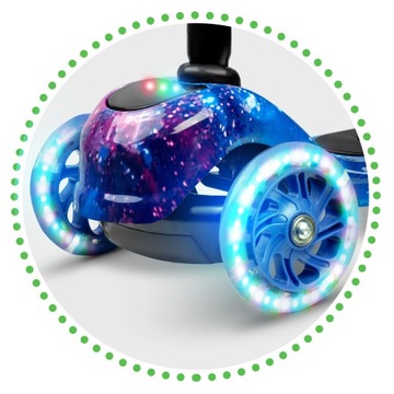 HULAJNOGA TRÓJKOŁOWA DLA DZIECI LED RICOKIDS