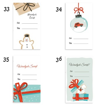 Бирки для рождественских подарков НАБОР из 10 ШТ.
