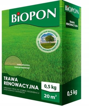 BIOPON TRAWA RENOWACYJNA 0,5KG SZYBKA REGENERACJA