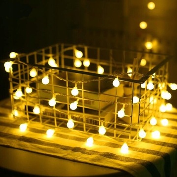 САДОВАЯ ГИРЛЯНДИЯ СВЕТОДИОДНЫЕ ШАРОВЫЕ ЛАМПЫ 15М НАРУЖНЫЕ/ИНТЕРЬЕРНЫЕ