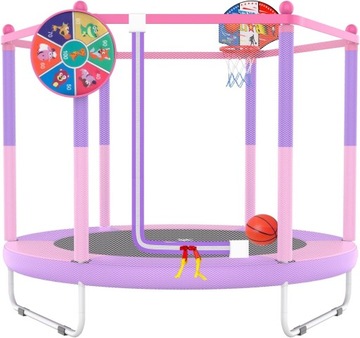 TRAMPOLINA DZIECIĘCA OGRODOWA DLA DZIECI 145CM 75kg + GRY