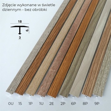 Пороговая планка для панелей и плитки Т-образная 18мм 2м