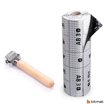 Бутиловый коврик 3мм 500х50см + антивибрационный автошумоизоляционный валик