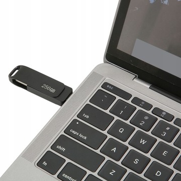 ФЛЕНКОВЫЙ НАКОПИТЕЛЬ 2 В 1, 256 ГБ USB-C 3.0 TYPE C, ДВОЙНОЙ USB-НАКОПИТЕЛЬ, ЧЕРНЫЙ