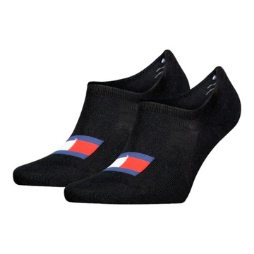 TOMMY HILFIGER SKARPETY SKARPETKI STOPKI 2P CZARNE r.43-46