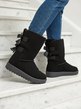 ЧЕРНЫЕ ЗИМНИЕ САПОГИ УТЕПЛЕННЫЕ СНЕЖНЫЕ САПОГИ МАССАП