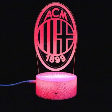 3D ночник в подарок LED USB AC MILAN + пульт ДУ
