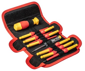 Биты-отвертки с ручкой 1000В, 12 шт.