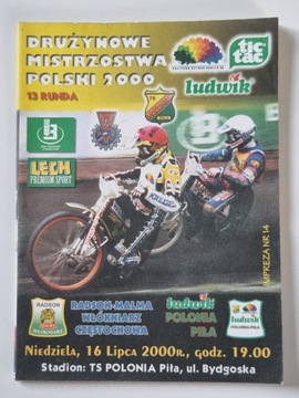 PROGRAM POLONIA PIŁA - WŁÓKNIARZ CZ-WA 16.07.2000