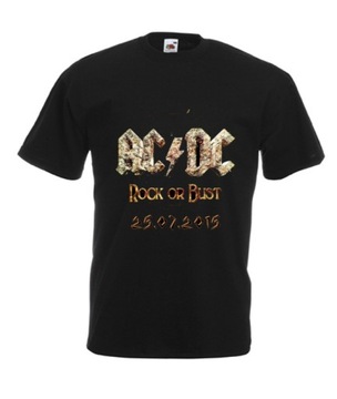 S KOSZULKA MĘSKA AC/DC KONCERT Young WZORY