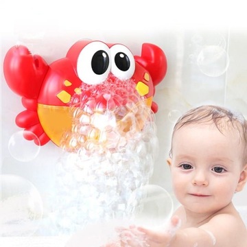 Краб в ванне делает пенные пузыри с мелодиями