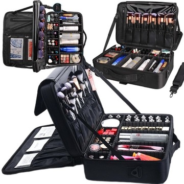 ПОРТАТИВНЫЙ ОРГАНАЙЗЕР ДЛЯ КОСМЕТИКИ ЩЕТКИ AKCE С 3 ОТДЕЛЕНИЯМИ, РЕМЕНЬ XXL