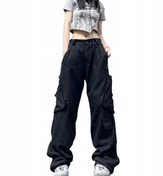 STYLOWE StreetWear Spodnie CARGO Szerokie Nogawki