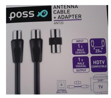 Kabel antenowy cienki 25 m PSANT20