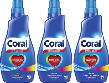 Coral OPTIMAL COLOR Żel do Prania Koloru 3x1,1l DE
