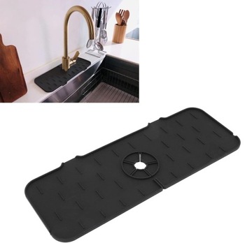 СИЛИКОНОВЫЙ ПОДДОН ДЛЯ МОЙКИ ПОД КУХОННЫМ СМЫВАЛОМ, ЧЕРНЫЙ