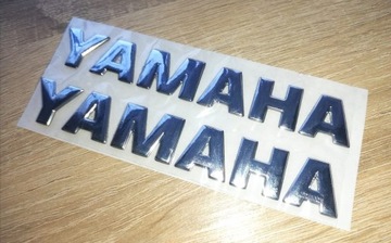 YAMAHA 3D Серебряная надпись 2шт 12см X-CITY YZF R1 R6 Bulldog V-Max