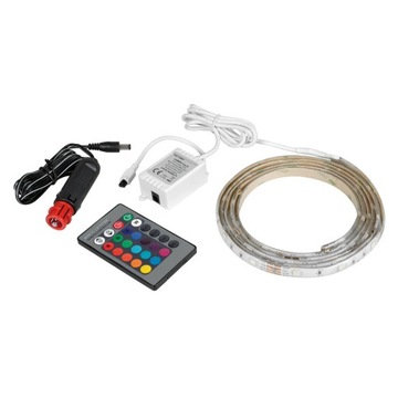 TAŚMA LED ZESTAW RGB 12/24V 2m STEROWNIK + PILOT KOLORY