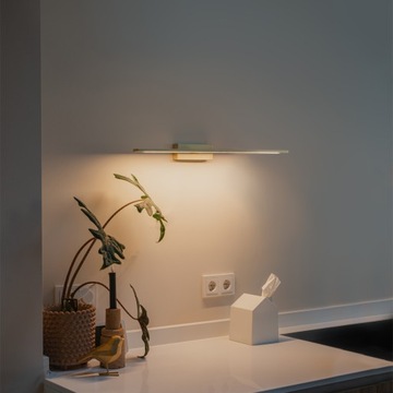 Kinkiet mosiężny 62 cm z diodą LED IP44 - Jerre