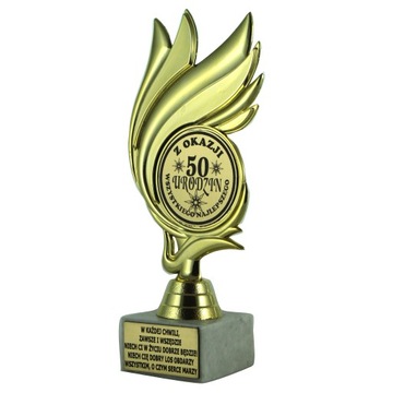 STATUETKA prezent urodziny 1-99 emerytki emeryta męża żony emerytki WZORY