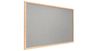 Пробковая доска, цвет серый, деревянная пробка, 90х60.