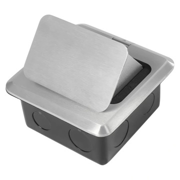 1 двойная евророзетка Access, серебристая J02, выдвижная