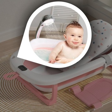 СКЛАДНАЯ СИЛИКОНОВАЯ БОЯ С ЖК-ТЕРМОМЕТРОМ + ПОДУШКА НА ПОДГОЛОВНИК ВАННА