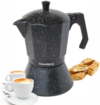 Kawiarka 450 ml ZAPARZACZ do KAWY 9 Filiżanek Indukcja Gaz
