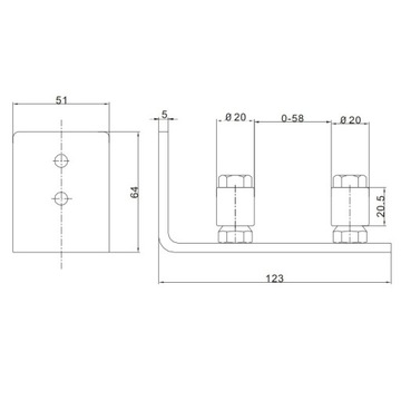НАПРАВЛЯЮЩАЯ НИЖНЯЯ НАПРАВЛЯЮЩАЯ ДЛЯ РАЗДВИЖНЫХ ДВЕРЕЙ
