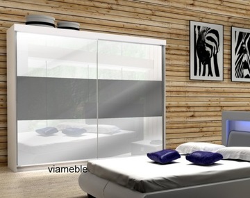 DWUDRZWIOWA SZAFA LUXURY 110X245 GARDEROBA POŁYSK