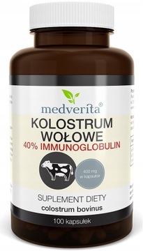 colostrum wołowe 40% immunoglobulin 100k Medverita