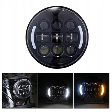 REFLEKTOR LAMPA LED PRZEDNIA HOMOLOGACJA MOTOCYKL