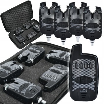 Zestaw 4x Sygnalizator brań Centralka czujnik brań