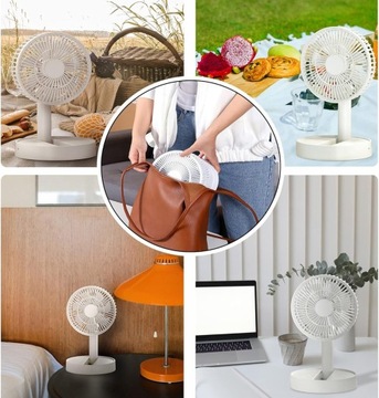 СКЛАДНОЙ 3-СКОРОСТНОЙ НАСТОЛЬНЫЙ ВЕНТИЛЯТОР, ОХЛАЖДАЮЩИЙ ВЕНТИЛЯТОР С ЗАРЯДКОЙ ПО USB