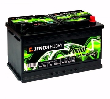 Akumulator JENOX HOBBY 100Ah 12V Łódź Kamper Jacht