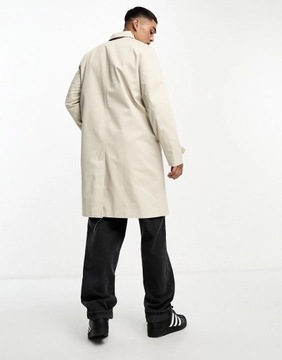 Asos Design NG7 tbc beżowy płaszcz midi trencz guziki kołnierzyk 2XL