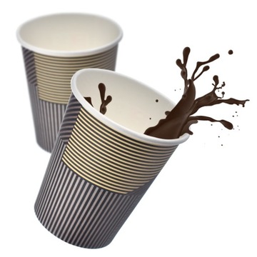 Kubek papierowy biało-brązowy 240 ml a50 ABENA (do odsprzedaży)