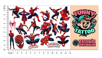 TATUAŻE DLA DZIECI ZMYWALNE TYMCZASOWE SPIDERMAN