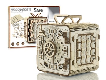 Wooden.City Drewniany Model Puzzle 3D Sejf