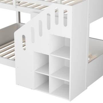 Детская кровать Bunk Bunk Универсальная лестница 90x200 см белый