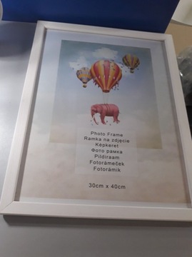 РИББА Рамка, белая, 30x40 см